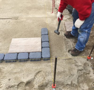 First pavers installed